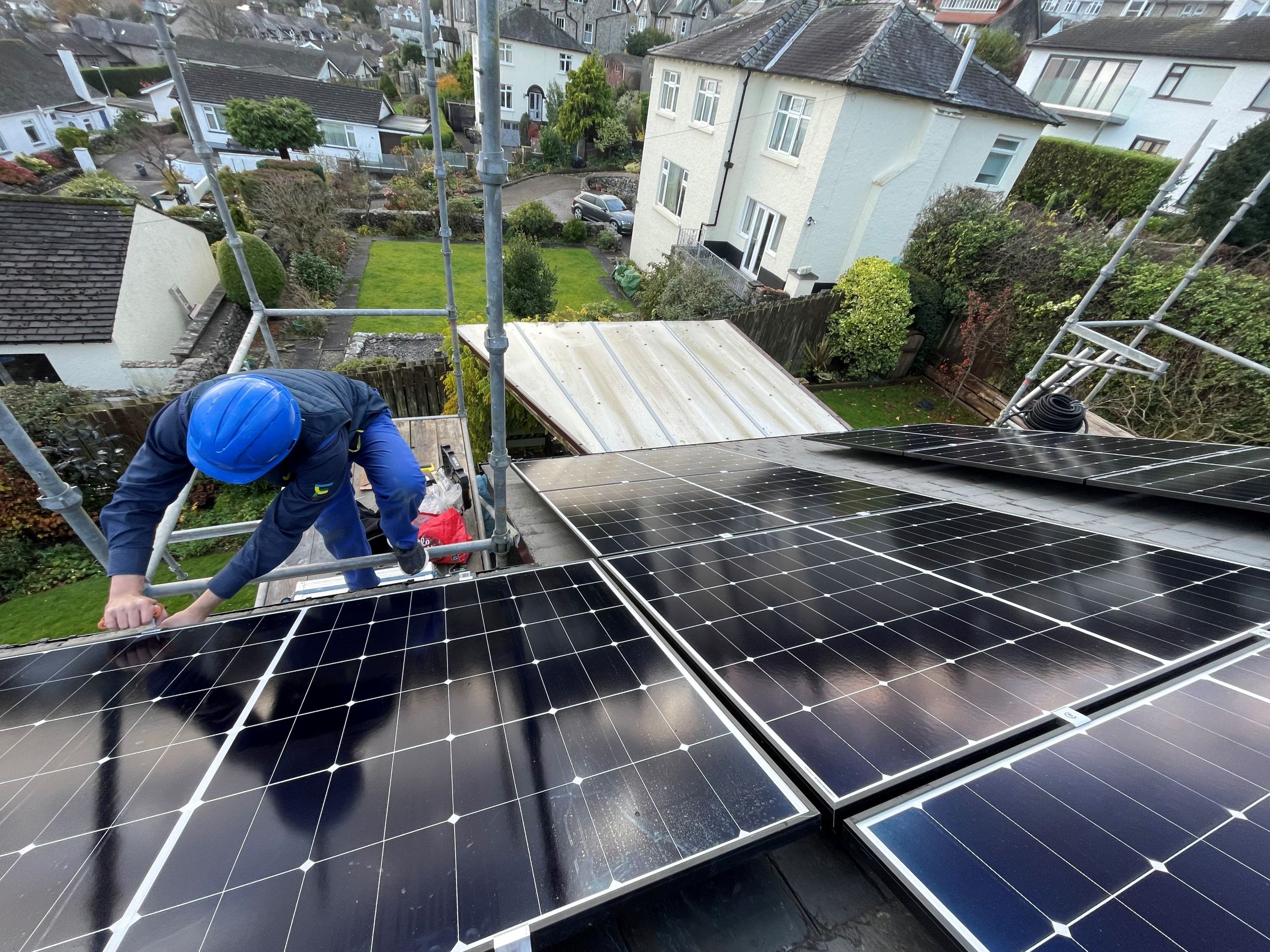 Solar panel installation in Grange-over-Sands